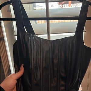 Fashion Nova Assure Me PU Corset Top